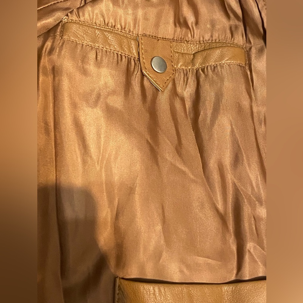 Jos. A. Bank Lambskin Leather Blazer Jacket Men's Tan Brown Coat - Sz S - Picture 7 of 13